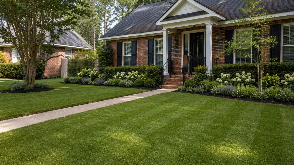 Front yard after landscaping